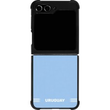 Coque Samsung Galaxy Z Flip5 - Silicone rigide noir Maillot de football Uruguay 2026 personnalisable