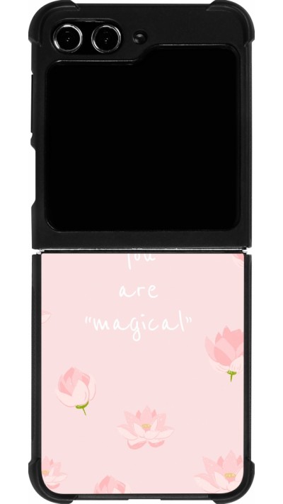 Coque Samsung Galaxy Z Flip5 - Silicone rigide noir Mom 2023 your are magical
