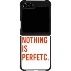 Samsung Galaxy Z Flip5 Case Hülle - Silikon schwarz Nothing is Perfetc