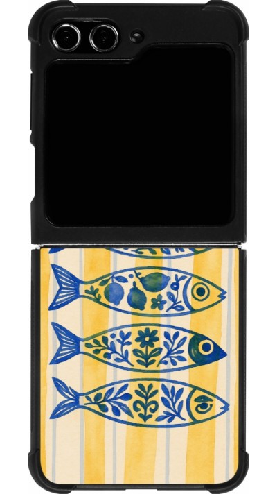 Coque Samsung Galaxy Z Flip5 - Silicone rigide noir Portuguese fish 2026