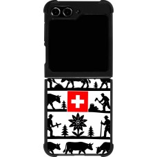 Coque Samsung Galaxy Z Flip5 - Silicone rigide noir Poya Suisse 1