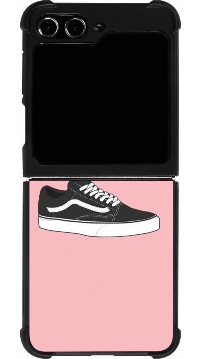 Coque Samsung Galaxy Z Flip5 - Silicone rigide noir princesse en basket