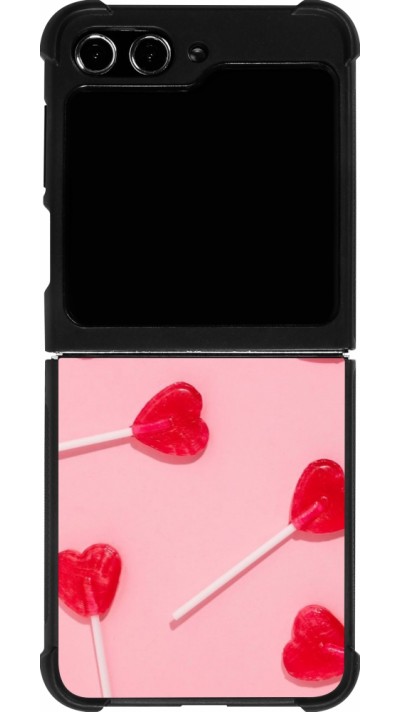 Samsung Galaxy Z Flip5 Case Hülle - Silikon schwarz Saint Valentines Day 26 Lollipop