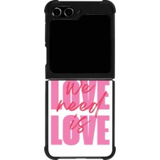 Samsung Galaxy Z Flip5 Case Hülle - Silikon schwarz Saint Valentines Day 26 Love all we need is