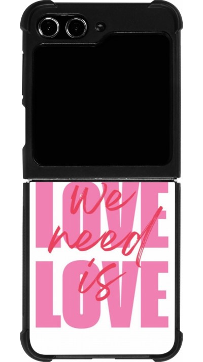 Samsung Galaxy Z Flip5 Case Hülle - Silikon schwarz Saint Valentines Day 26 Love all we need is