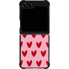 Samsung Galaxy Z Flip5 Case Hülle - Silikon schwarz Saint Valentines Day 26 Pattern heart