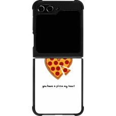 Samsung Galaxy Z Flip5 Case Hülle - Silikon schwarz Saint Valentines Day 26 You have my pizza heart