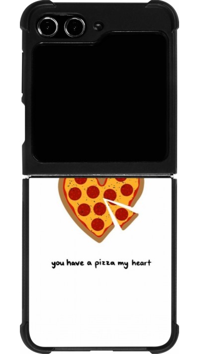 Samsung Galaxy Z Flip5 Case Hülle - Silikon schwarz Saint Valentines Day 26 You have my pizza heart