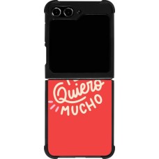 Samsung Galaxy Z Flip5 Case Hülle - Silikon schwarz Saint Valentines Day 26 Te quiero mucho