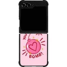 Samsung Galaxy Z Flip5 Case Hülle - Silikon schwarz Saint Valentines Day 26 You are the bomb