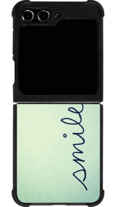 Coque Samsung Galaxy Z Flip5 - Silicone rigide noir Smile