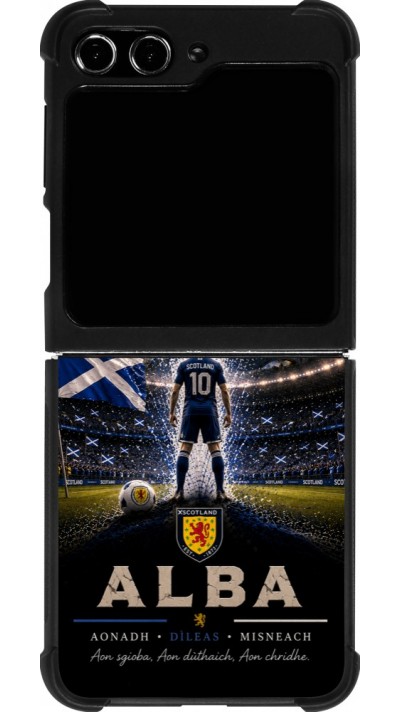 Coque Samsung Galaxy Z Flip5 - Silicone rigide noir Football Écosse splash 2026