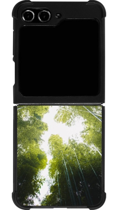 Coque Samsung Galaxy Z Flip5 - Silicone rigide noir Spring 23 forest blue sky