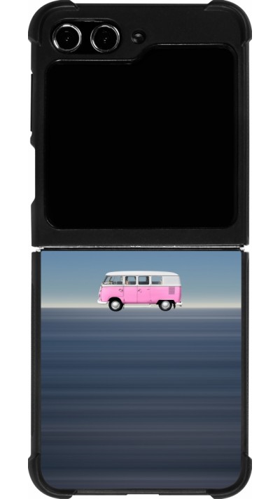 Coque Samsung Galaxy Z Flip5 - Silicone rigide noir Spring 23 pink bus