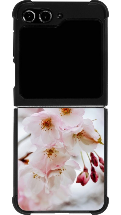 Samsung Galaxy Z Flip5 Case Hülle - Silikon schwarz Cherry tree Spring 2026