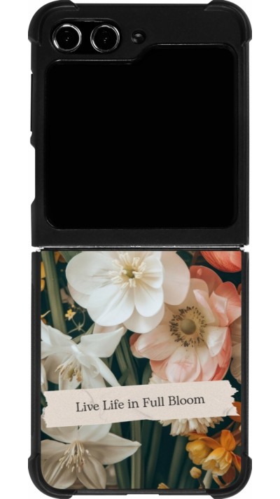 Samsung Galaxy Z Flip5 Case Hülle - Silikon schwarz Full Bloom Spring 2026
