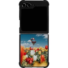 Samsung Galaxy Z Flip5 Case Hülle - Silikon schwarz Hot air balloon Spring 2026