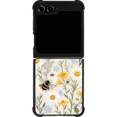 Samsung Galaxy Z Flip5 Case Hülle - Silikon schwarz Pattern bees Spring 2026