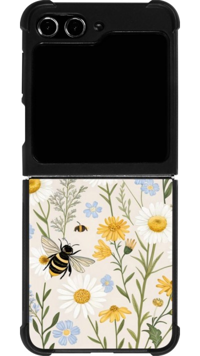 Samsung Galaxy Z Flip5 Case Hülle - Silikon schwarz Pattern bees Spring 2026