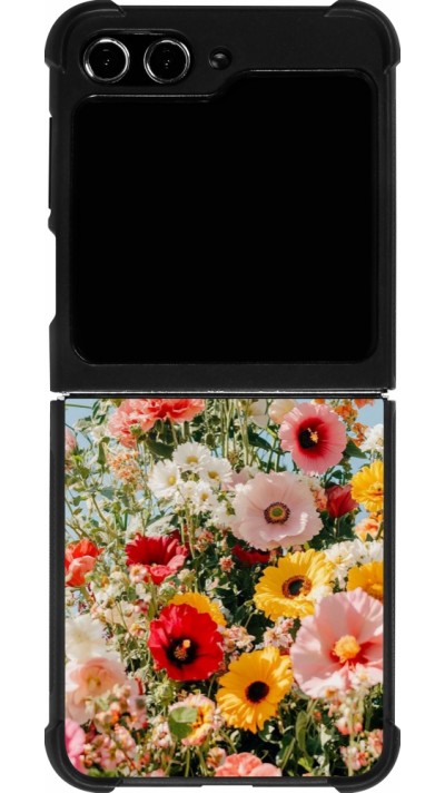 Samsung Galaxy Z Flip5 Case Hülle - Silikon schwarz Spring flowers Spring 2026