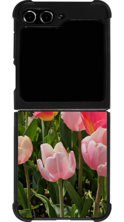Samsung Galaxy Z Flip5 Case Hülle - Silikon schwarz Tulips Spring 2026