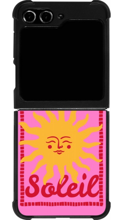 Coque Samsung Galaxy Z Flip5 - Silicone rigide noir Sun sun 2026