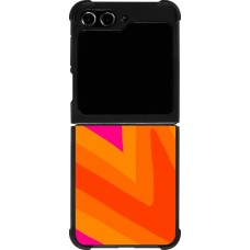 Coque Samsung Galaxy Z Flip5 - Silicone rigide noir Valentine 2024 heart gradient