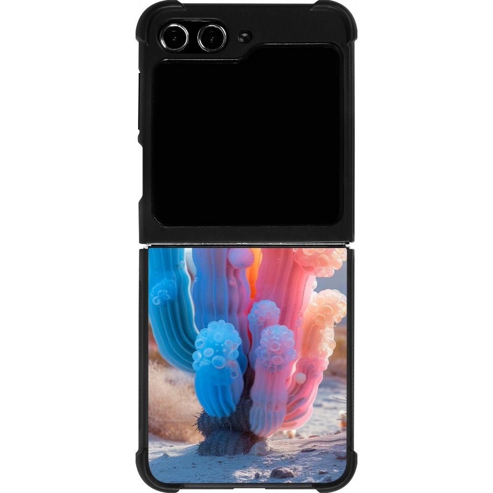 Coque Samsung Galaxy Z Flip5 - Silicone rigide noir Artificial vegetation 2025