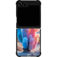 Coque Samsung Galaxy Z Flip5 - Silicone rigide noir Artificial vegetation 2025