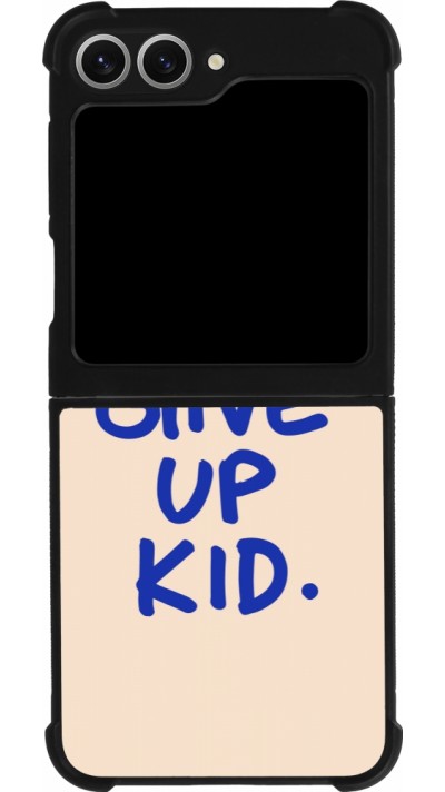 Coque Samsung Galaxy Z Flip6 - Silicone rigide noir Dont give up kid 2026