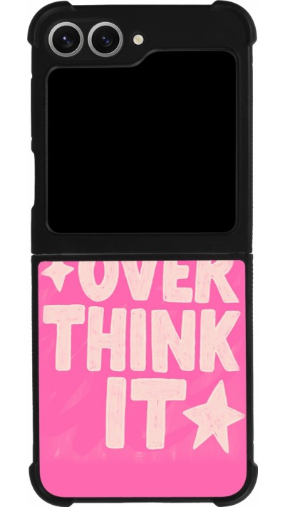 Coque Samsung Galaxy Z Flip6 - Silicone rigide noir Dont over think it 2026