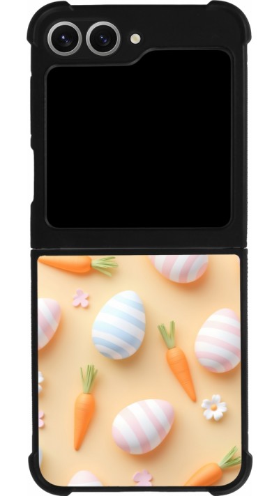 Coque Samsung Galaxy Z Flip6 - Silicone rigide noir Easter 2026 Pattern Easter
