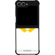 Coque Samsung Galaxy Z Flip6 - Silicone rigide noir Maillot de football Allemagne 2026 personnalisable