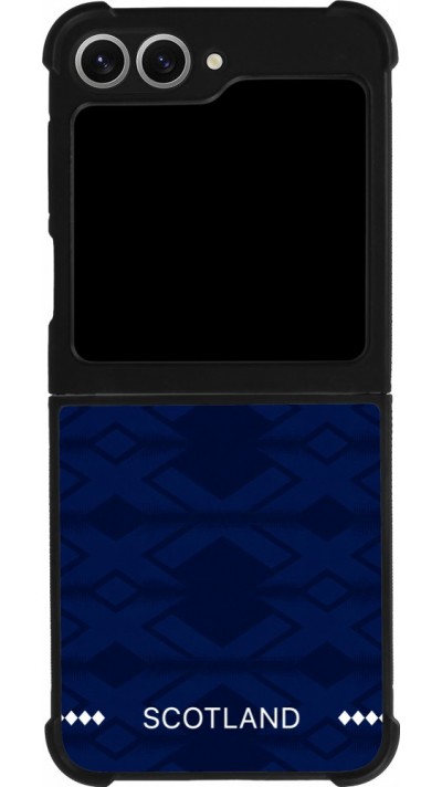 Coque Samsung Galaxy Z Flip6 - Silicone rigide noir Maillot de football Ecosse 2026 personnalisable