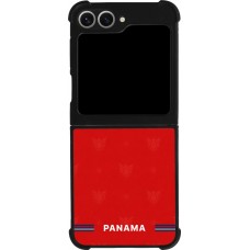 Coque Samsung Galaxy Z Flip6 - Silicone rigide noir Maillot de football Panama 2026 personnalisable