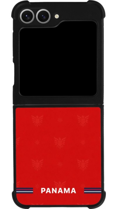 Coque Samsung Galaxy Z Flip6 - Silicone rigide noir Maillot de football Panama 2026 personnalisable