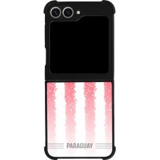 Coque Samsung Galaxy Z Flip6 - Silicone rigide noir Maillot de football Paraguay 2026 personnalisable