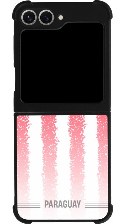 Coque Samsung Galaxy Z Flip6 - Silicone rigide noir Maillot de football Paraguay 2026 personnalisable