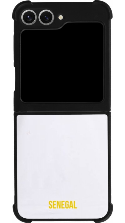 Coque Samsung Galaxy Z Flip6 - Silicone rigide noir Maillot de football Senegal 2022 personnalisable