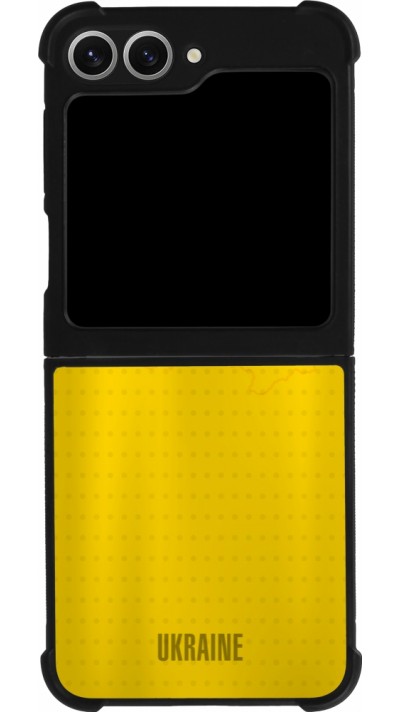 Coque Samsung Galaxy Z Flip6 - Silicone rigide noir Maillot de football Ukraine