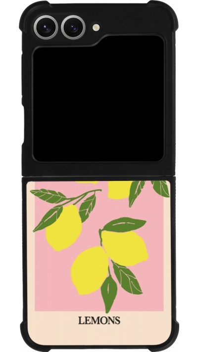 Coque Samsung Galaxy Z Flip6 - Silicone rigide noir Fruit market lemons 2026
