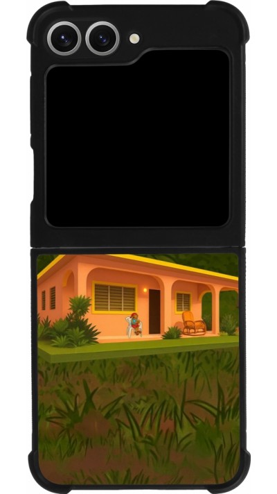 Coque Samsung Galaxy Z Flip6 - Silicone rigide noir Benitos house DTMF