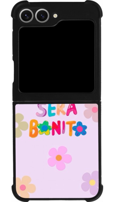 Coque Samsung Galaxy Z Flip6 - Silicone rigide noir Karol G Manana sera bonito