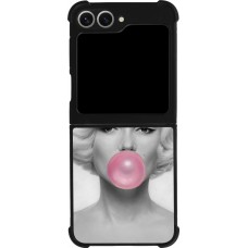 Coque Samsung Galaxy Z Flip6 - Silicone rigide noir Marilyn Bubble