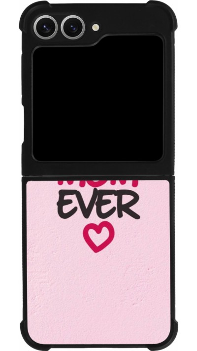 Coque Samsung Galaxy Z Flip6 - Silicone rigide noir Mom 2023 best Mom ever pink