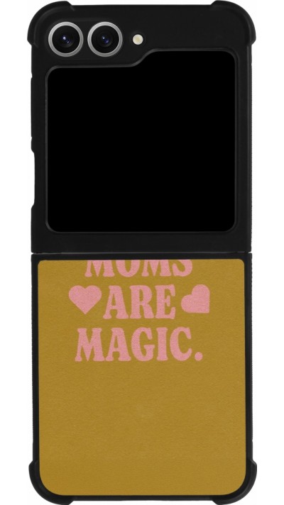 Coque Samsung Galaxy Z Flip6 - Silicone rigide noir Mom 2026 Are Magic