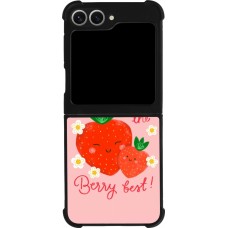 Coque Samsung Galaxy Z Flip6 - Silicone rigide noir Mom 2026 Berry best
