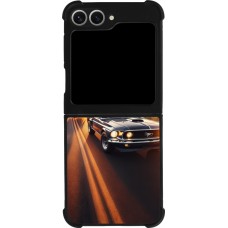 Coque Samsung Galaxy Z Flip6 - Silicone rigide noir Mustang 69 Grand Canyon