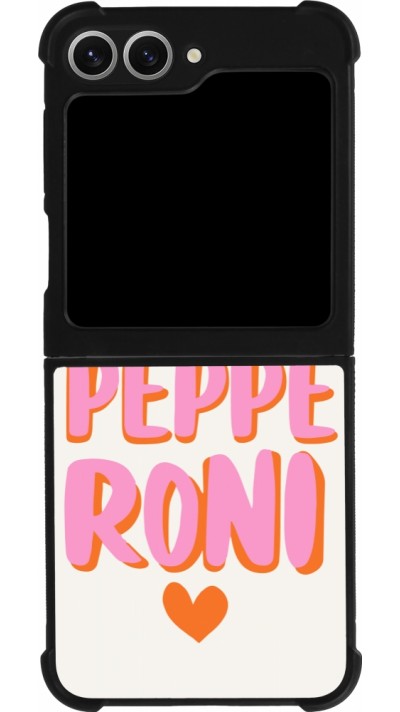 Coque Samsung Galaxy Z Flip6 - Silicone rigide noir Pizza pepperoni 2026