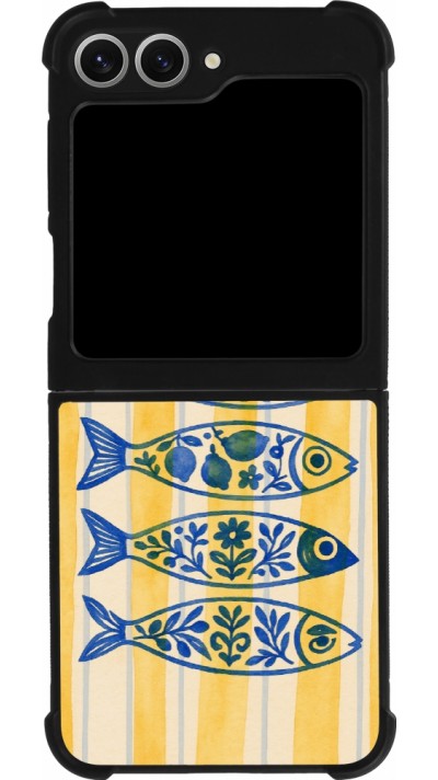 Coque Samsung Galaxy Z Flip6 - Silicone rigide noir Portuguese fish 2026